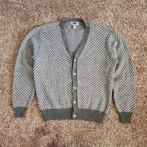 vintage cardigan knit sweater wool grandpa preppy striped hemingway point